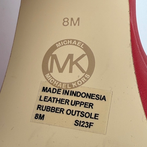 Michael Kors red leather platform heel - Picture 7 of 7